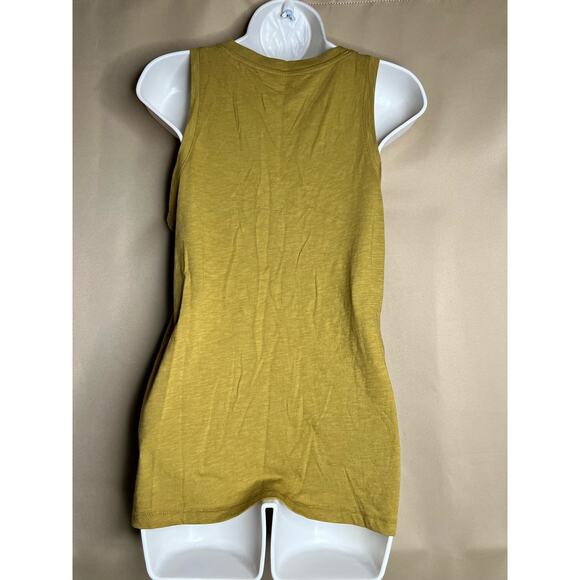 Madewell Gilded Olive Whisper Cotton V-neck Tank XS NWT - Picture 6 of 8